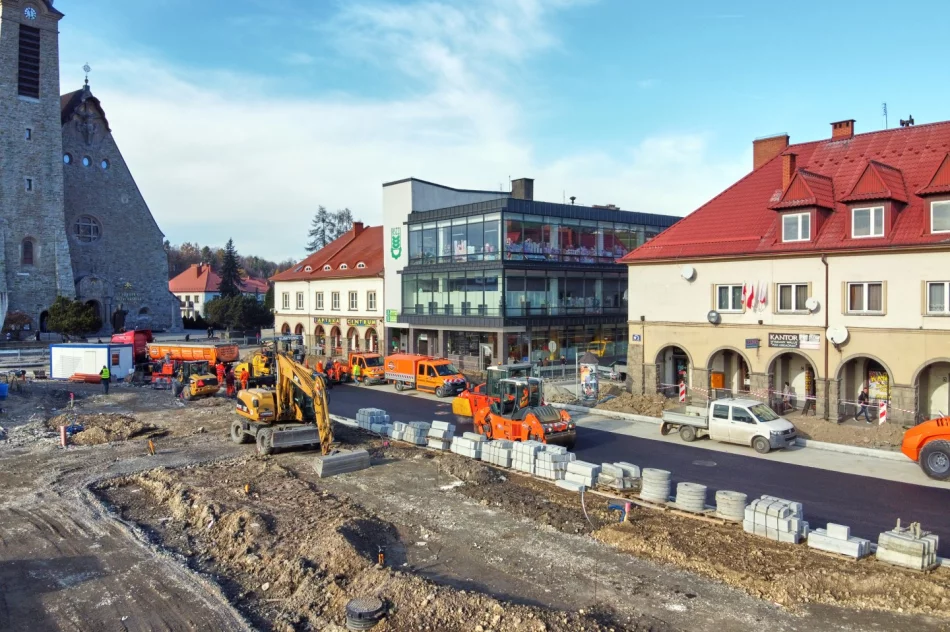 Przebudowa rynku - postępy prac - 19 listopada 2019 r. - zdjęcie 2