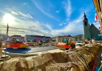 Rynek wielkim placem budowy  - pierwsza warstwa asfaltu - zdjęcie główne