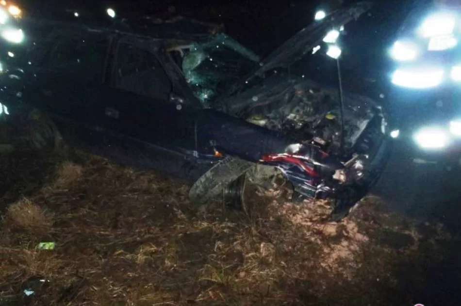 Samochód dachował w Wierchomli, uderzył w słup telegraficzny - zdjęcie 2