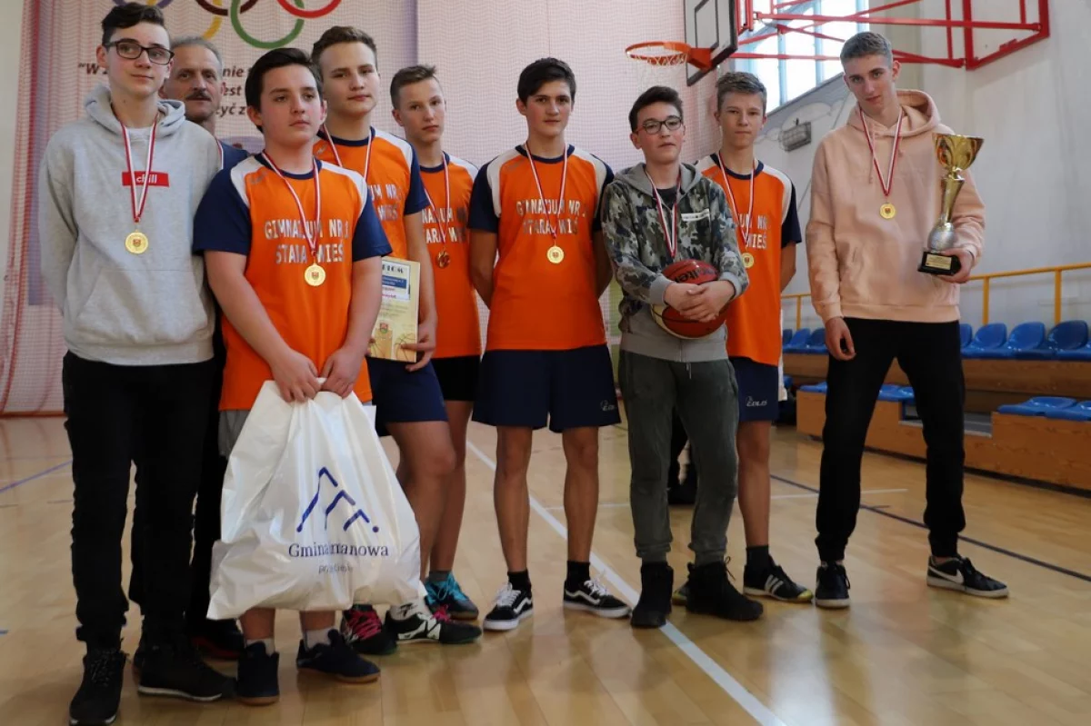 Znani Mistrzowie Gminy w Piłce Koszykowej - Igrzyska Młodzieży Szkolnej