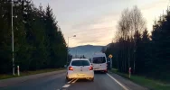 Z busa odpadło koło - korki na wjeździe do Limanowej - zdjęcie 3