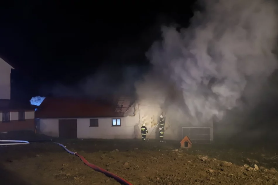 Pożar budynku gospodarczego  - zdjęcie 4