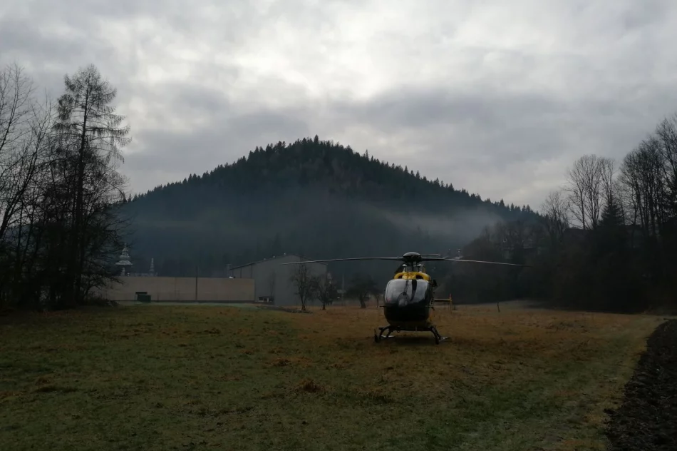 40-latek doznał obrażeń po upadku z wysokości. Zabrał go LPR - zdjęcie 2