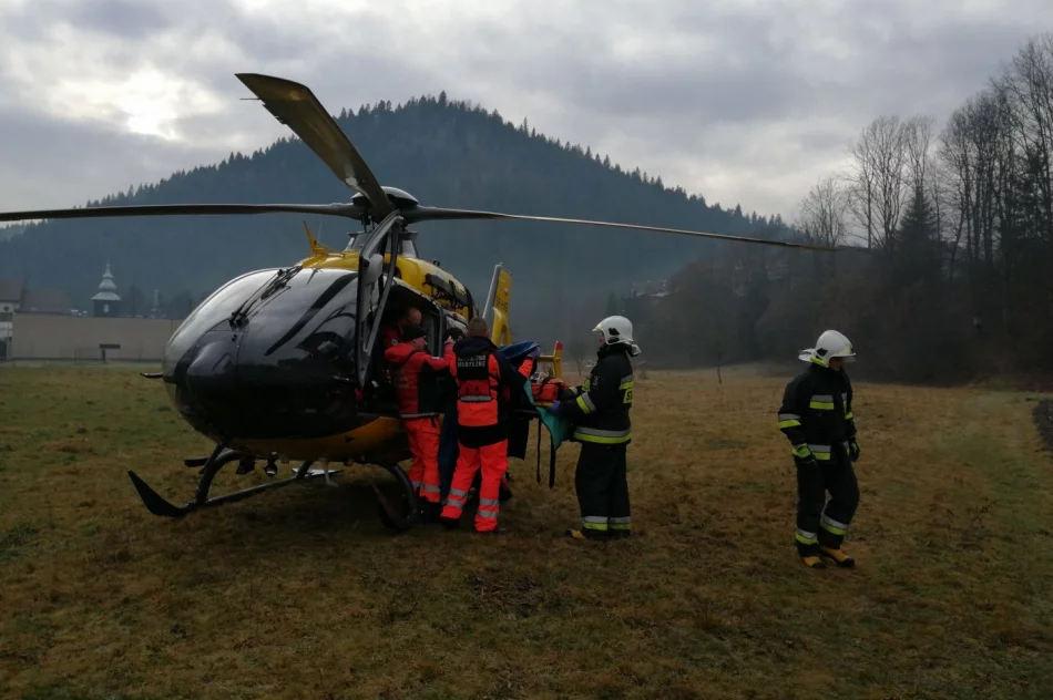 40-latek doznał obrażeń po upadku z wysokości. Zabrał go LPR - zdjęcie 4