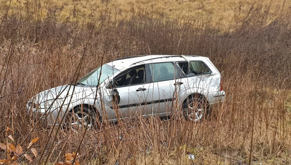 Trzy osoby, w tym dziecko - trafiły do szpitala po dachowaniu samochodu - zdjęcie 1