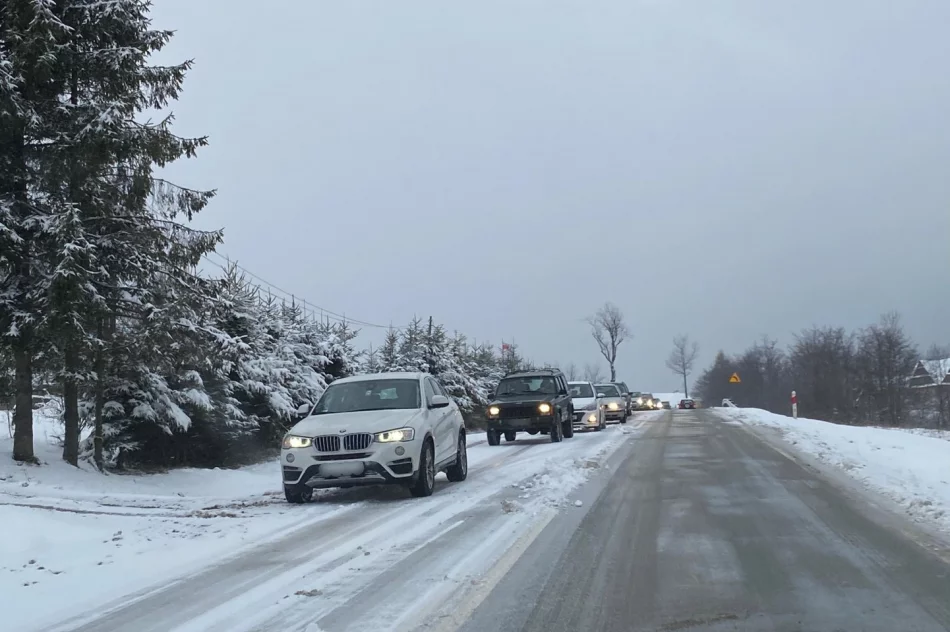 Utrudnienia na DK 28 - trudne warunki drogowe - zdjęcie 9