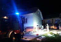 Pożar w kotłowni drewnianego domu  - zdjęcie główne