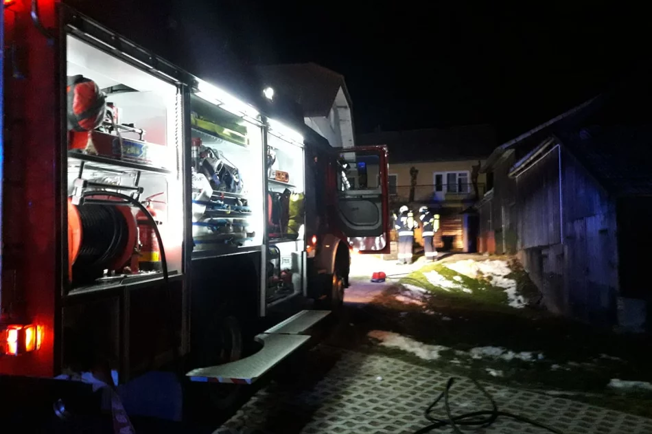 Pożar w kotłowni drewnianego domu  - zdjęcie 6