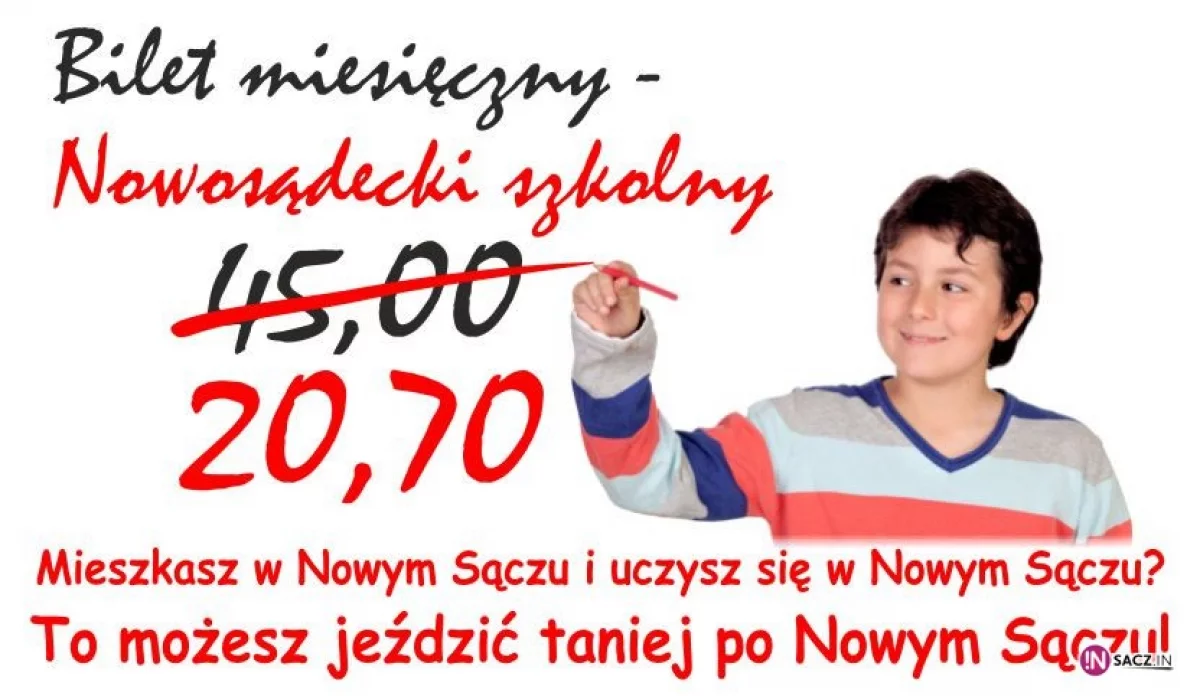 Autobusem za darmo. Od dziś rusza „Nowosądecki szkolny”