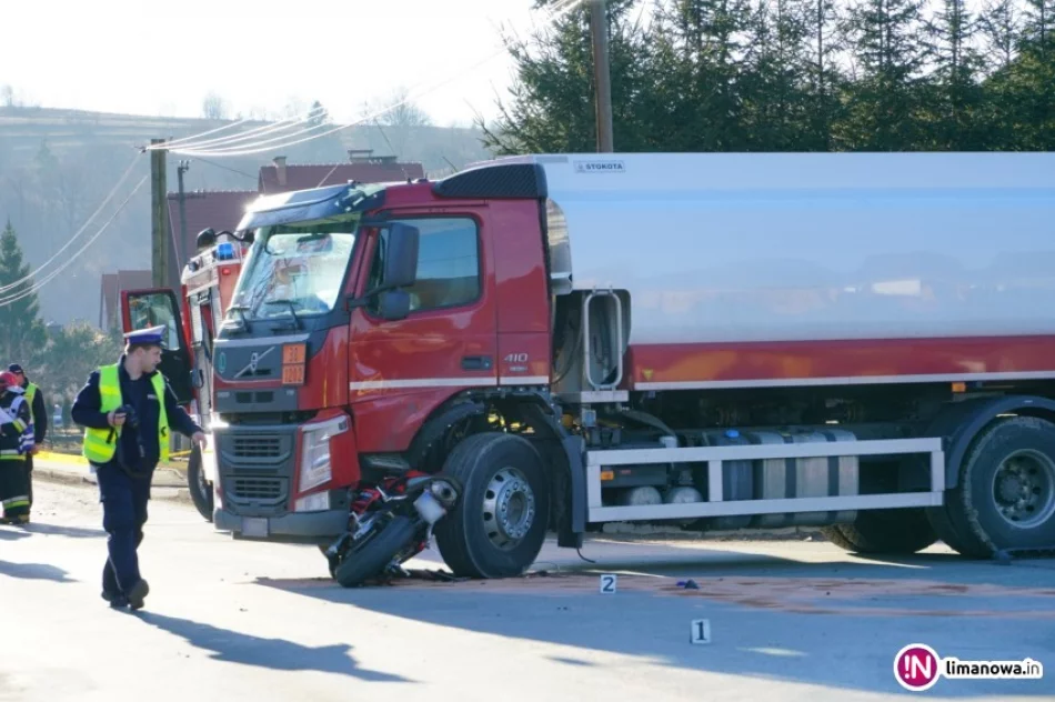 Kierowca cysterny wymusił pierwszeństwo na motocykliście - zdjęcie 2