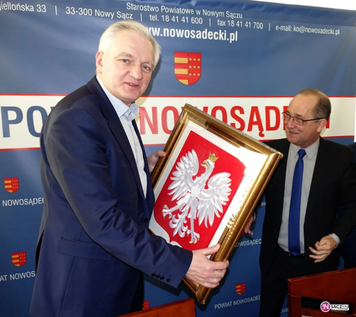 Wicepremier Jarosław Gowin gościł w Starostwie Powiatowym