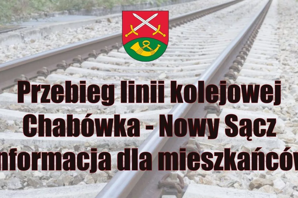 Przebieg linii kolejowej Chabówka-Nowy Sącz - informacja dla mieszkańców