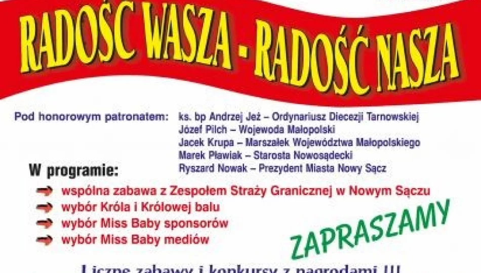 Radość Wasza – Radość Nasza. XVI Integracyjny Bal Karnawałowy dla dzieci - zdjęcie 1