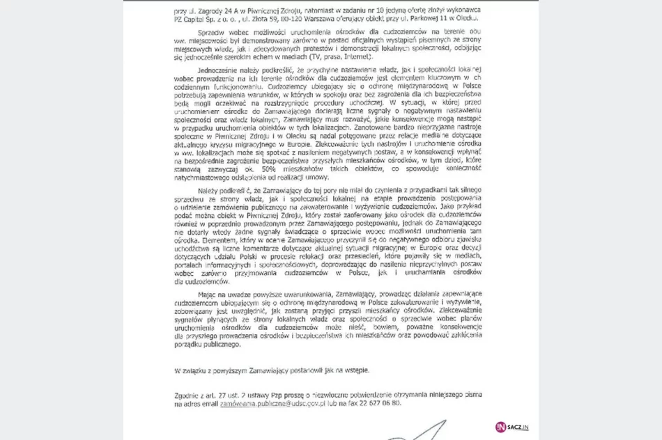 Przetarg unieważniony. Uchodźców nie będzie - zdjęcie 3