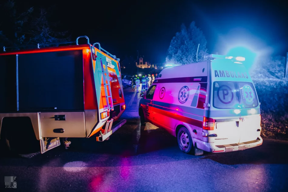 Samochód wywrócił się na drodze. Pogotowie udzieliło pomocy 2 osobom - zdjęcie 7