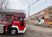 Mężczyzna zasłabł na wysokości podczas prac przy szpitalu - zdjęcie główne