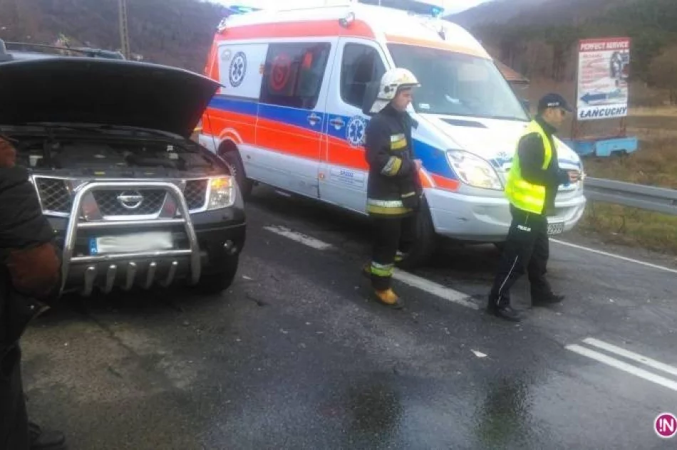 Wypadek w Piwnicznej. Samochody zablokowały ruch na „krajówce” - zdjęcie 2