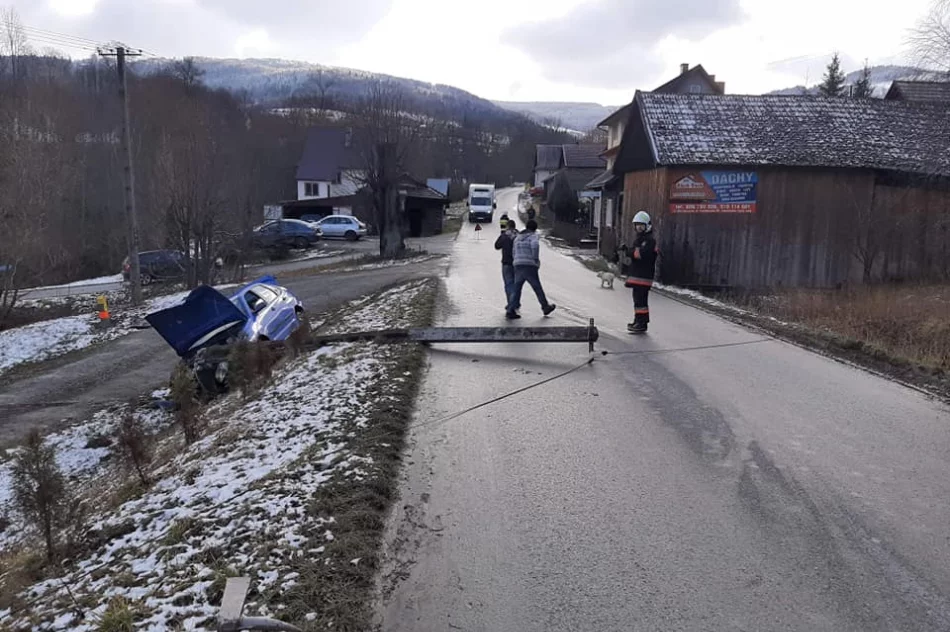 Samochód uderzył w słup. Kierowca bez uprawnień, za to z zakazem i promilami - zdjęcie 2