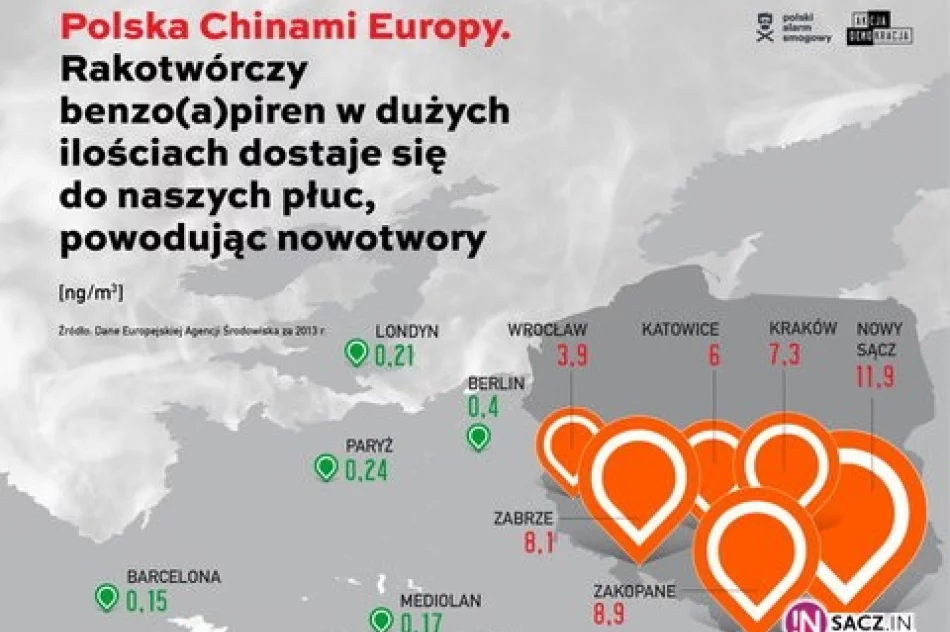 Nowy Sącz w czołówce najbardziej rakotwórczych miast w Polsce! - zdjęcie 2