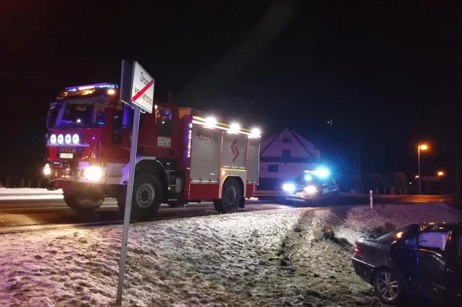 Samochód uderzył w słup i ogrodzenie. Dwaj pijani mężczyźni w areszcie - zdjęcie 2