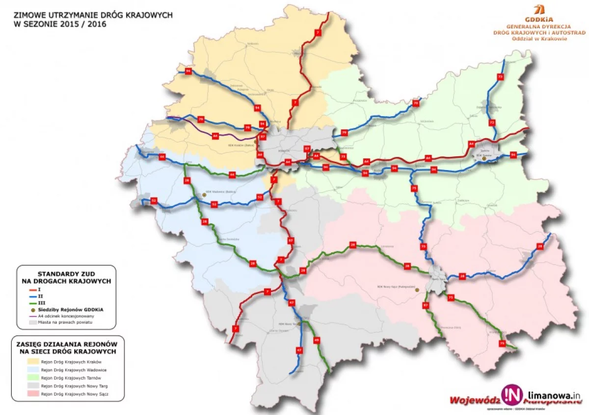 Pługosolarki na drogach krajowych Małopolski. Kierowcy ciężarówek muszą posiadać łańcuchy