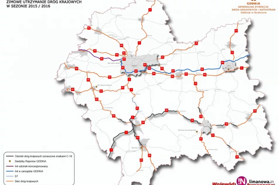 Pługosolarki na drogach krajowych Małopolski. Kierowcy ciężarówek muszą posiadać łańcuchy - zdjęcie 2