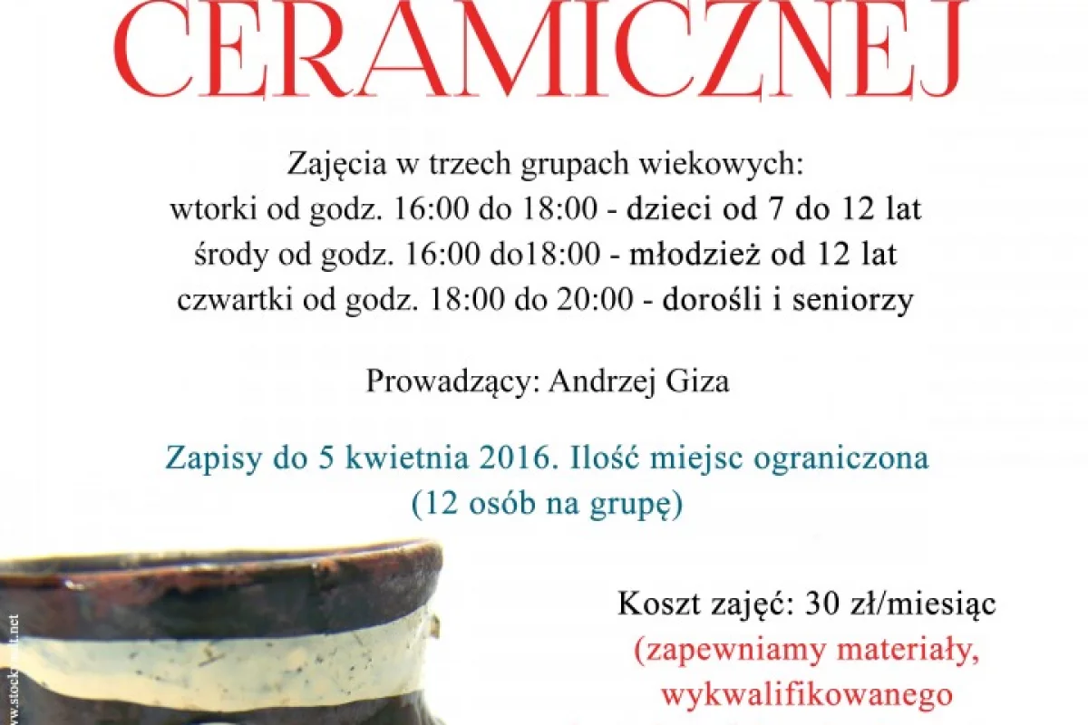 Rusza nabór do nowej pracowni ceramicznej przy LDK!