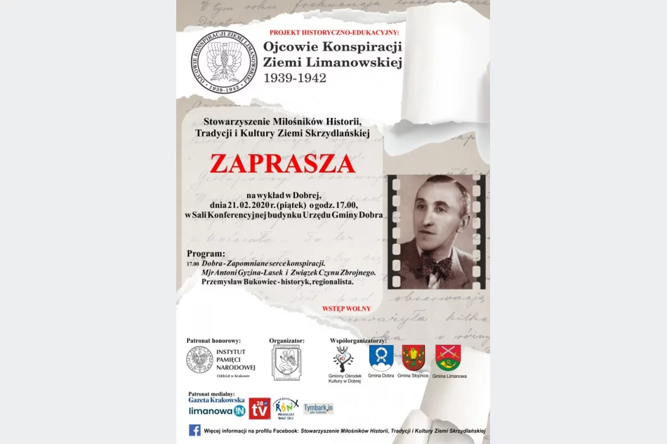 Projekt "Ojcowie konspiracji Ziemi Limanowskiej 1939-1942" - 21 lutego wykład w Dobrej  - zdjęcie 2