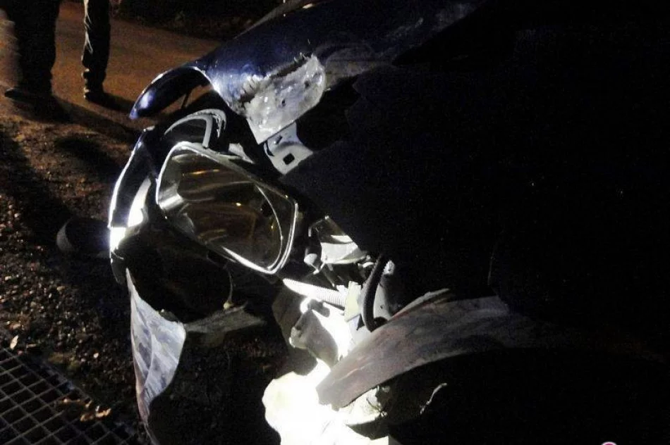 W Wielopolu samochód osobowy wypadł z drogi - zdjęcie 2