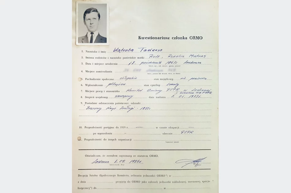 Filar spółdzielczości bankowej w Limanowej członkiem ZMS, PZPR, PRON i ORMO - zdjęcie 4