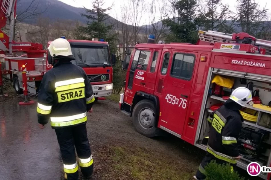 Powalone na budynek drzewo i zerwany dach - interwencje straży - zdjęcie 3
