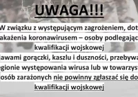 Kwalifikacja wojskowa - informacja w związku z zagrożeniem koronawirusem - zdjęcie główne
