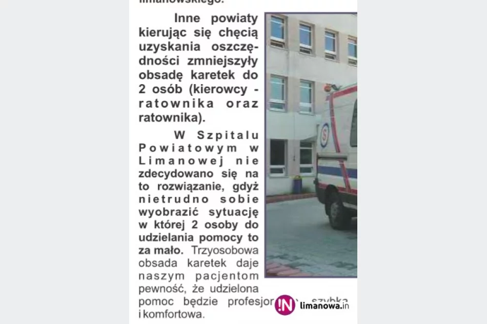 Od stycznia karetki mają być dwuosobowe, chociaż rok temu „dwie osoby to za mało” - powodem oszczędności? - zdjęcie 2