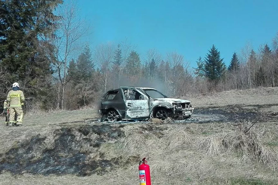 Doszczętnie spłonął samochód terenowy - zdjęcie 3