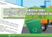 Informacje o postępowaniu z odpadami komunalnymi wytwarzanymi przez osoby pozostające w kwarantannie - zdjęcie główne