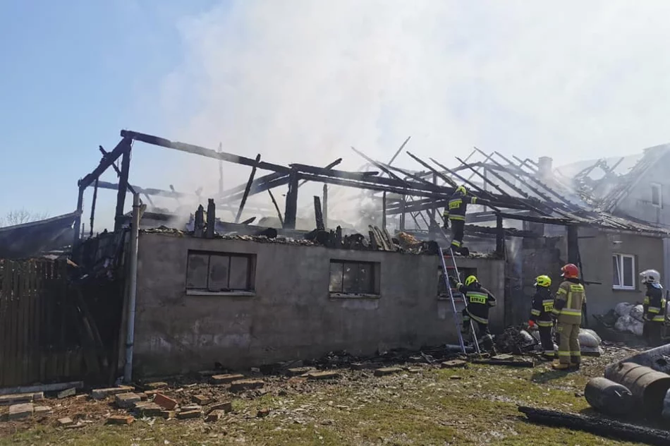 Pożar gasiło 84 strażaków. 3 osoby wymagały pomocy medycznej, zginęły zwierzęta gospodarskie - zdjęcie 3