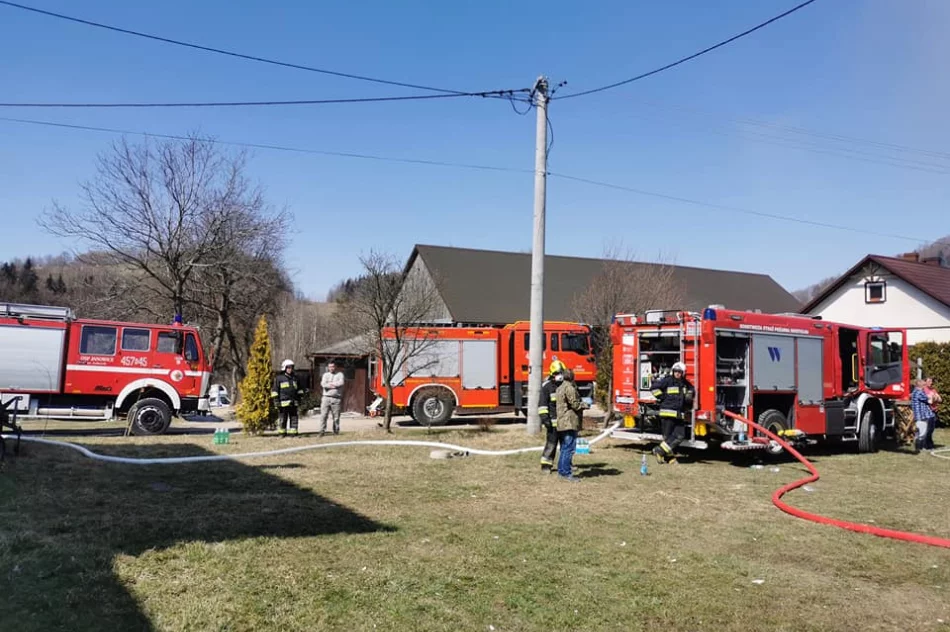 Pożar gasiło 84 strażaków. 3 osoby wymagały pomocy medycznej, zginęły zwierzęta gospodarskie - zdjęcie 6