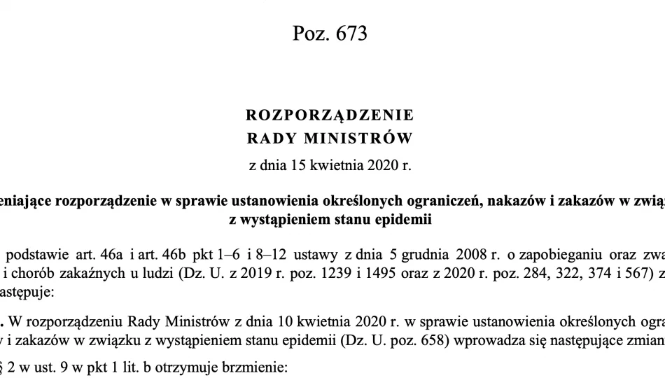 Rozporządzenie ws. zasad zakrywania ust i nosa w związku z epidemią (najnowsze przepisy) - zdjęcie 1