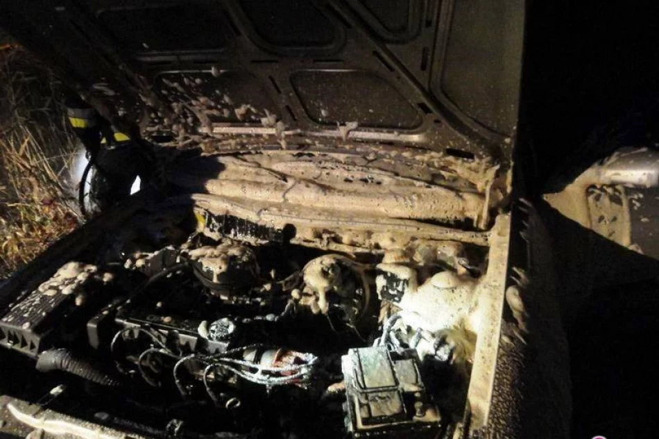 Pożar samochodu w Wielopolu - zdjęcie 2