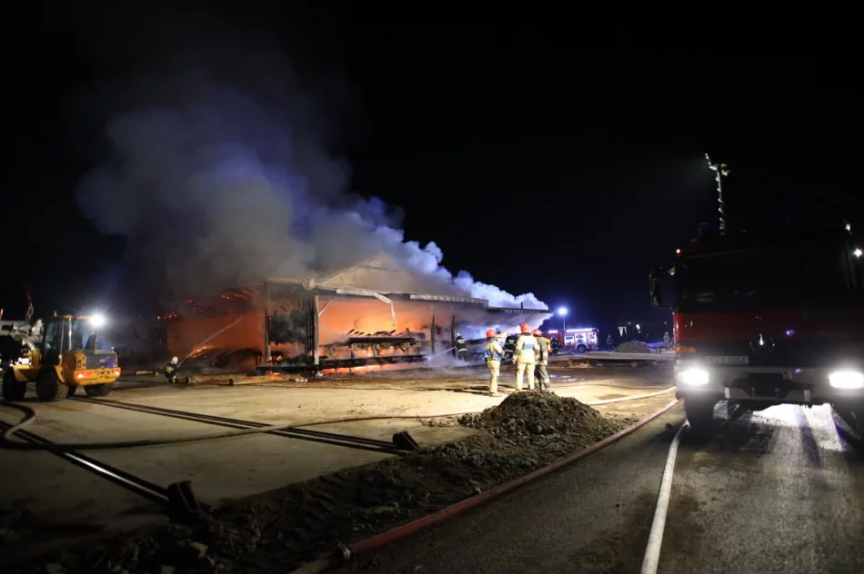 Płonie tartak, z ogniem walczą strażacy - zdjęcie 7