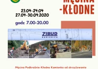 UWAGA - zamknięcie drogi Męcina Podkraśnie – Kłodne Kamionka - zdjęcie główne