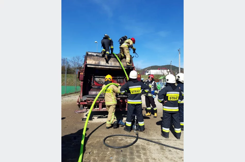 Zapaliła się instalacja elektryczna w śmieciarce - zdjęcie 2