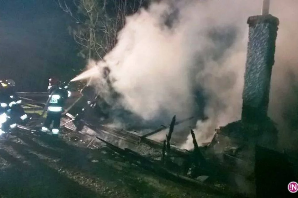 Pożar domku letniskowego w Rożnowie - zdjęcie 2