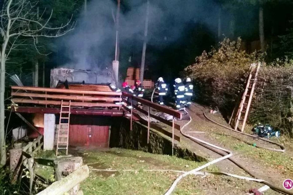 Pożar domku letniskowego w Rożnowie - zdjęcie 4