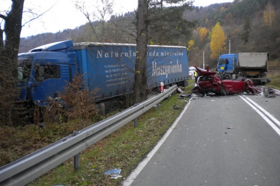 Żegiestów: śmiertelny wypadek, kierowca nie żyje - zdjęcie 3