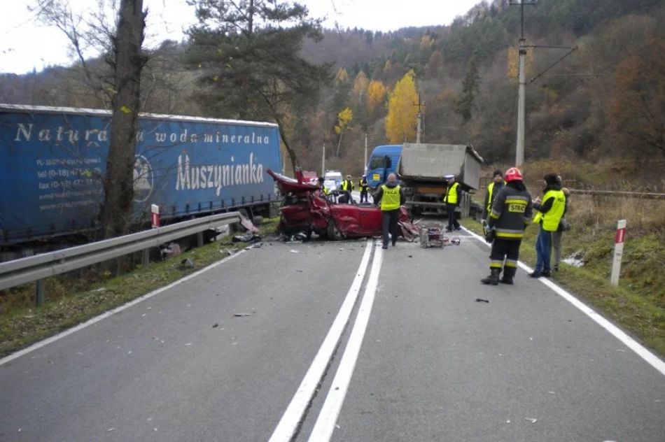 Żegiestów: śmiertelny wypadek, kierowca nie żyje - zdjęcie 4