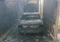 Doszczętnie spłonął samochód - zdjęcie główne