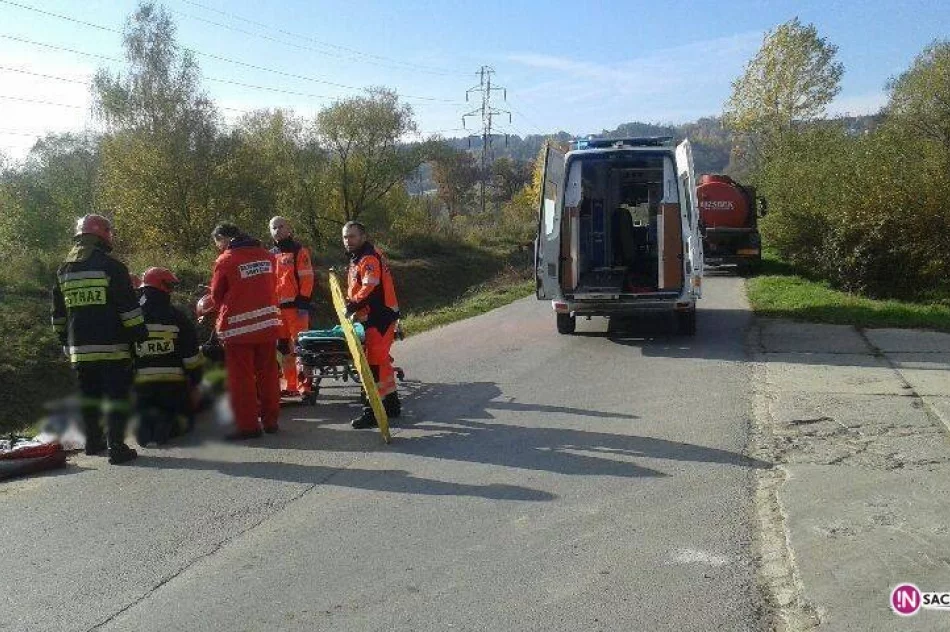 Nowy Sącz, ul. Wiklinowa - auto zderzyło się z motorem - zdjęcie 2
