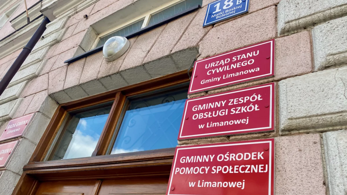 Urząd Gminy Limanowa, w którym trwają prace nad planem ogólnym