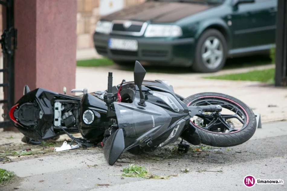 Motocyklista uderzył w betonowy przepust (video) - zdjęcie 2